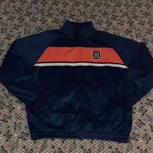 GIII Carl Banks Detroit Tigers Zip Up Track Jacket Jersey Vintage Baseball MLB
